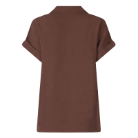 City Life 103524 W20022 blouses korte mouw Bruin donker