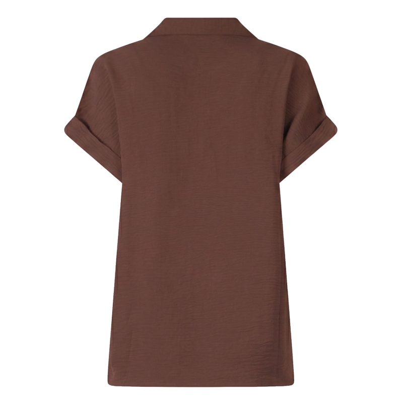 City Life 103524 W20022 blouses korte mouw Bruin donker