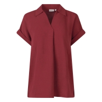City Life 103524 W20022 blouses korte mouw Wijnrood