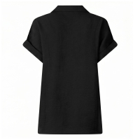 City Life 103524 W20022 blouses korte mouw Zwart