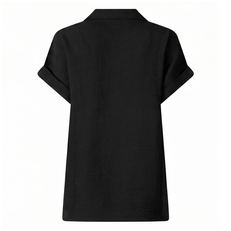 City Life 103524 W20022 blouses korte mouw Zwart