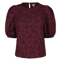 lizzi lou CX10083 W20471 blouses korte mouw Wijnrood