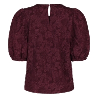 lizzi lou CX10083 W20471 blouses korte mouw Wijnrood