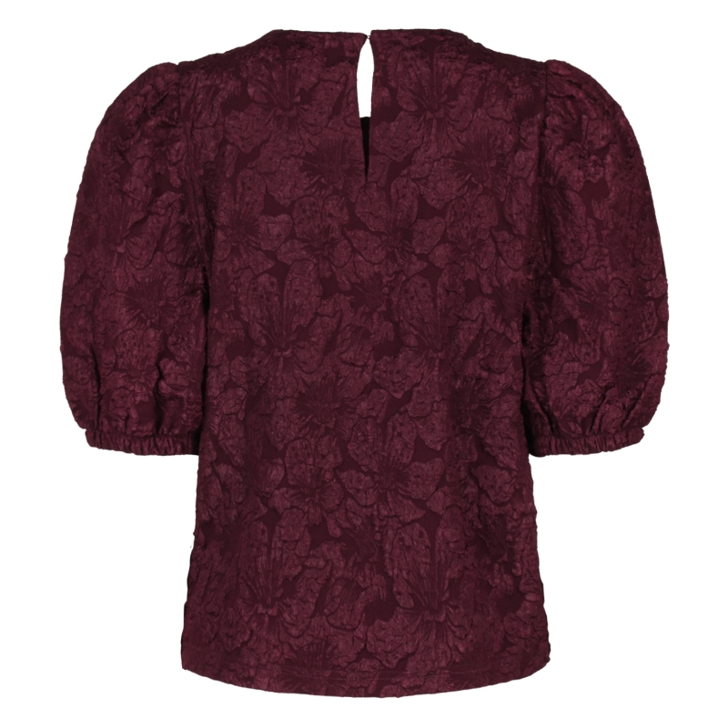 lizzi lou CX10083 W20471 blouses korte mouw Wijnrood
