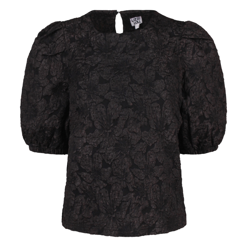 lizzi lou CX10083 W20471 blouses korte mouw Zwart