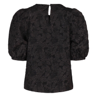 lizzi lou CX10083 W20471 blouses korte mouw Zwart