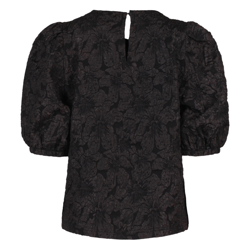 lizzi lou CX10083 W20471 blouses korte mouw Zwart