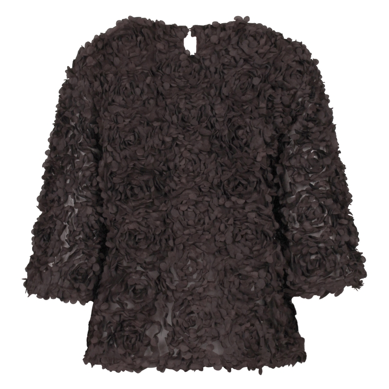 So Soire Rosaria W20511 blouses korte mouw Bruin donker