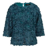 So Soire Rosaria W20511 blouses korte mouw Petrol