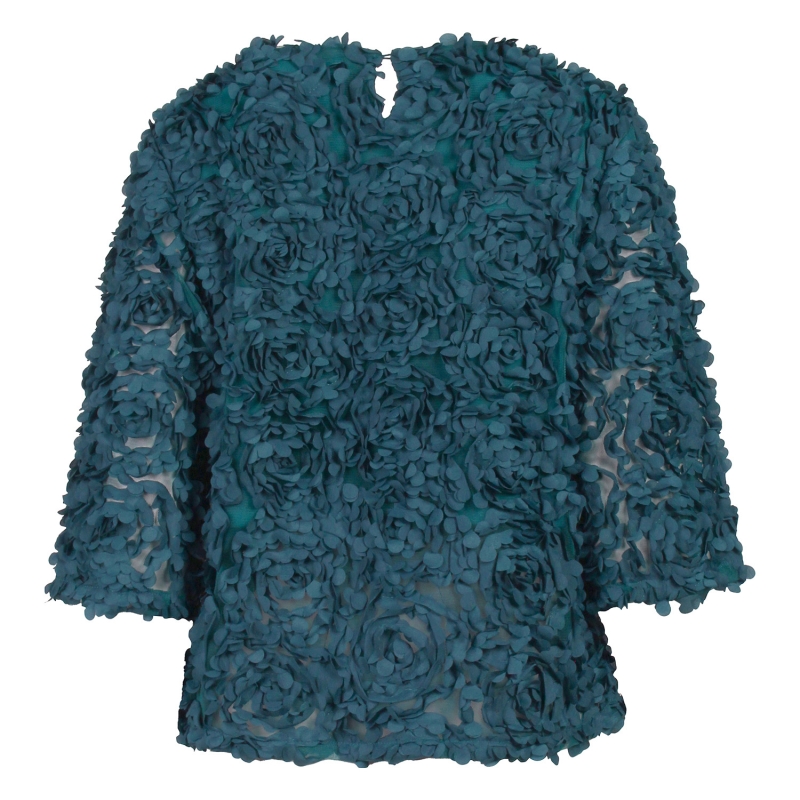 So Soire Rosaria W20511 blouses korte mouw Petrol