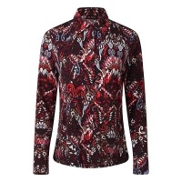 So Soire Gina W10457 blouses lange mouw Wijnrood