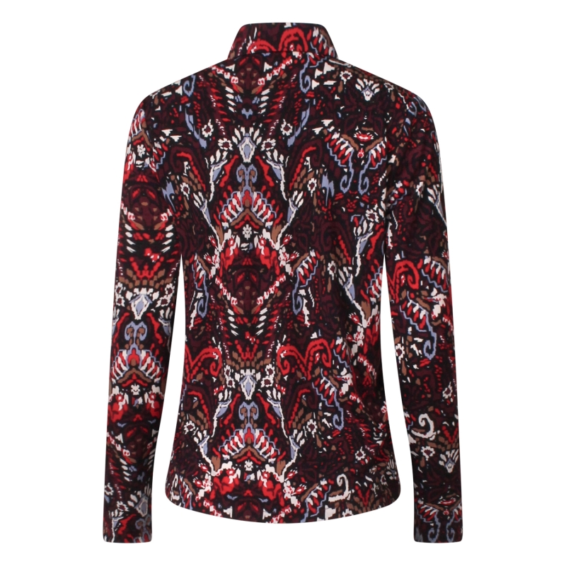 So Soire Gina W10457 blouses lange mouw Wijnrood