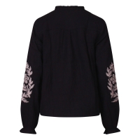 lizzi lou Denise W10534 blouses lange mouw Zwart