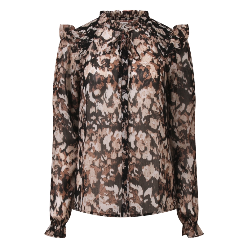 City Life Ysra ruffle W10537 blouses lange mouw Kit