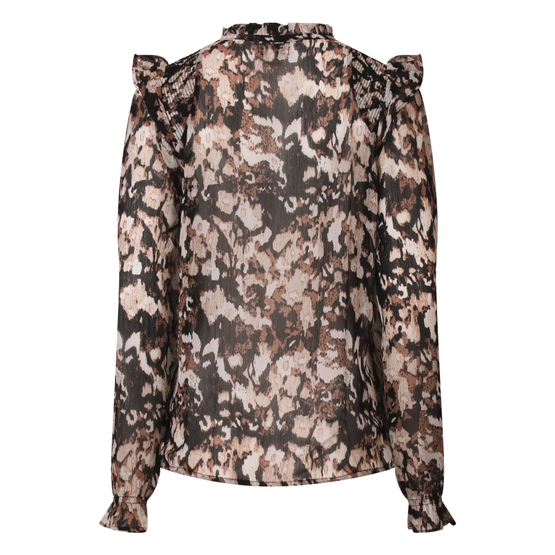 City Life Ysra ruffle W10537 blouses lange mouw Kit