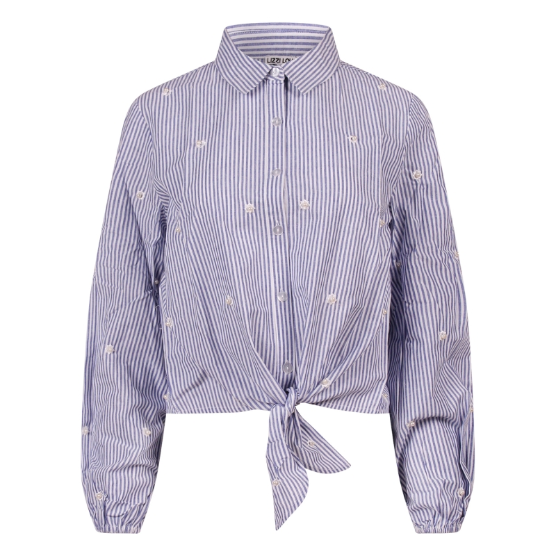 lizzi lou Nina Z10500 blouses lange mouw Bleu