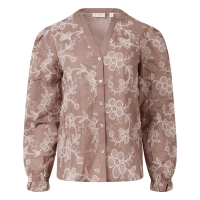 So Soire Floortje Z10542 blouses lange mouw Taupe