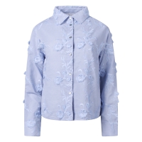 So Soire Sylvie Z10541 blouses lange mouw Blauw licht