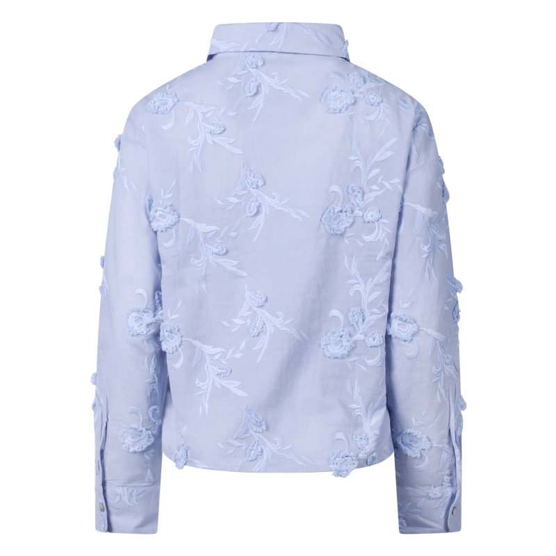 So Soire Sylvie Z10541 blouses lange mouw Blauw licht