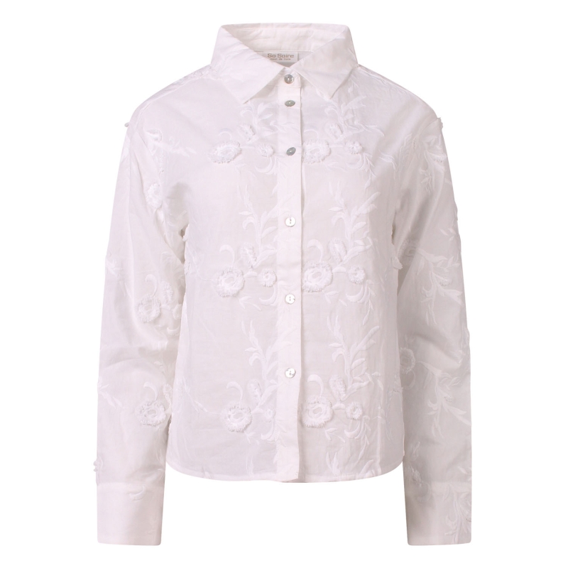 So Soire Sylvie Z10541 blouses lange mouw Wit