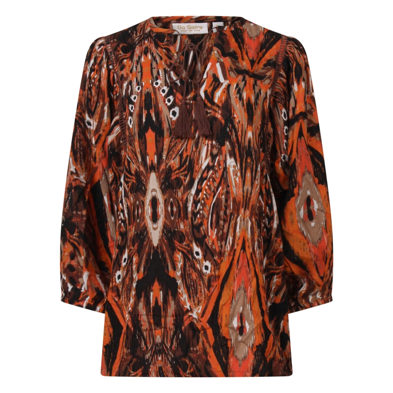 So Soire Wendy Z10551 blouses lange mouw Zand