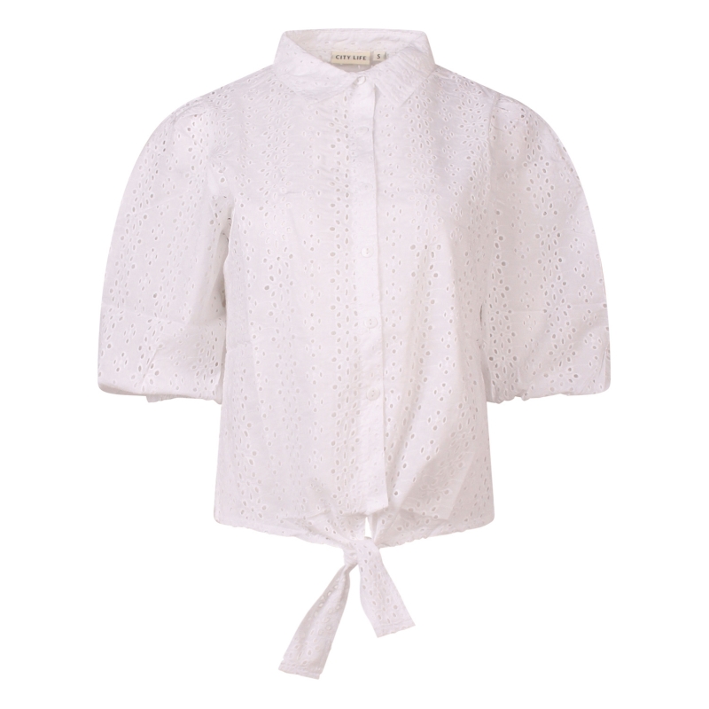 City Life LT-66459b Z10561 blouses lange mouw Wit