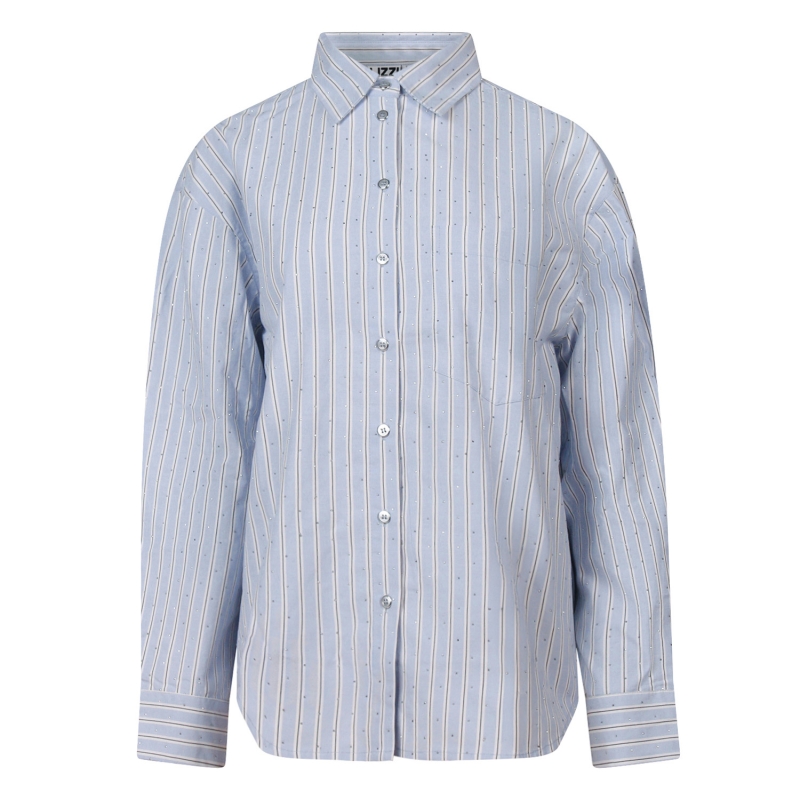 lizzi lou CX10074 Z10512 blouses lange mouw Bleu