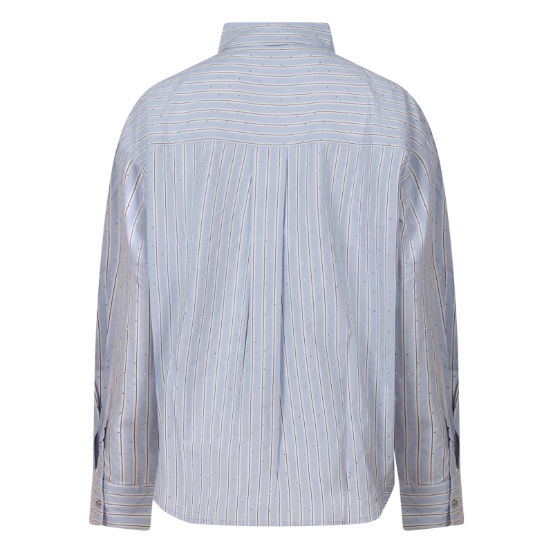 lizzi lou CX10074 Z10512 blouses lange mouw Bleu