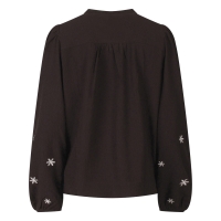 Lizzi Lou Daphne W20454 blouses lange mouw Bruin donker