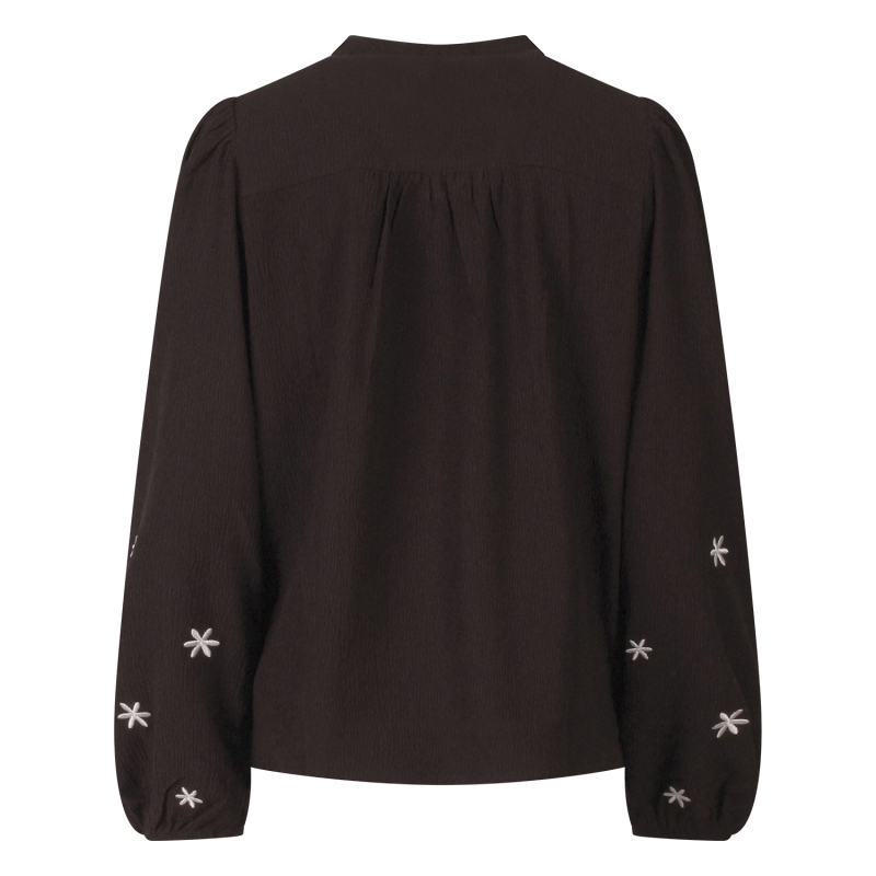 Lizzi Lou Daphne W20454 blouses lange mouw Bruin donker