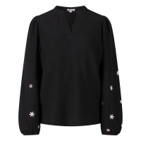 Lizzi Lou Daphne W20454 blouses lange mouw Zwart