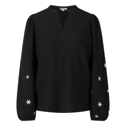Lizzi Lou Daphne W20454 dames Blouses lange mouwen Zwart