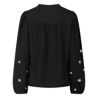 Lizzi Lou Daphne W20454 blouses lange mouw Zwart