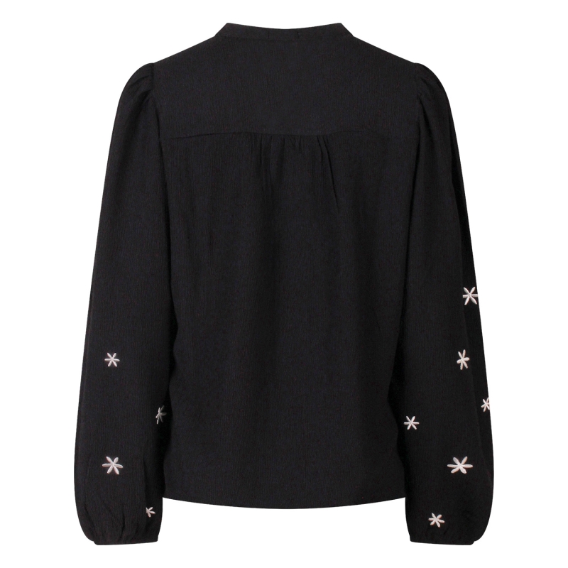 Lizzi Lou Daphne W20454 blouses lange mouw Zwart