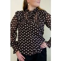City Life Sara W20565 blouses lange mouw Bruin donker