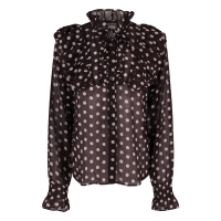 City Life Sara W20565 blouses lange mouw Bruin donker