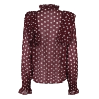 City Life Sara W20565 blouses lange mouw Wijnrood