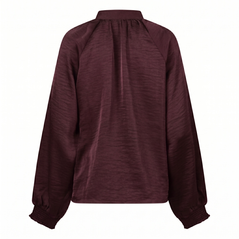 So Soire Brie W20510 blouses lange mouw Wijnrood