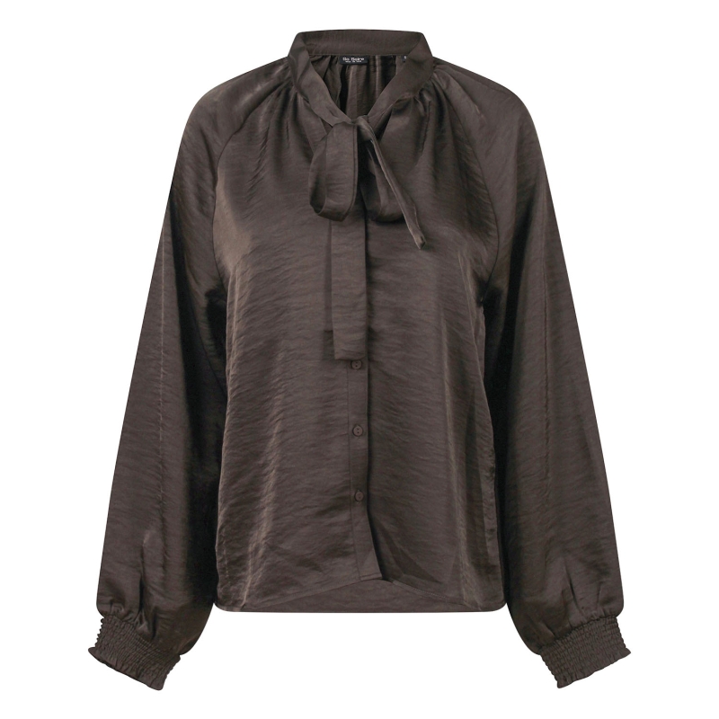 So Soire Brie W20510 blouses lange mouw Bruin donker
