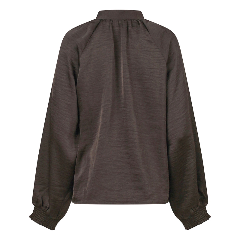 So Soire Brie W20510 blouses lange mouw Bruin donker