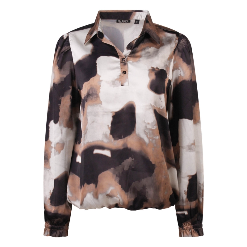 So Soire Catootje W20509 blouses lange mouw Camel