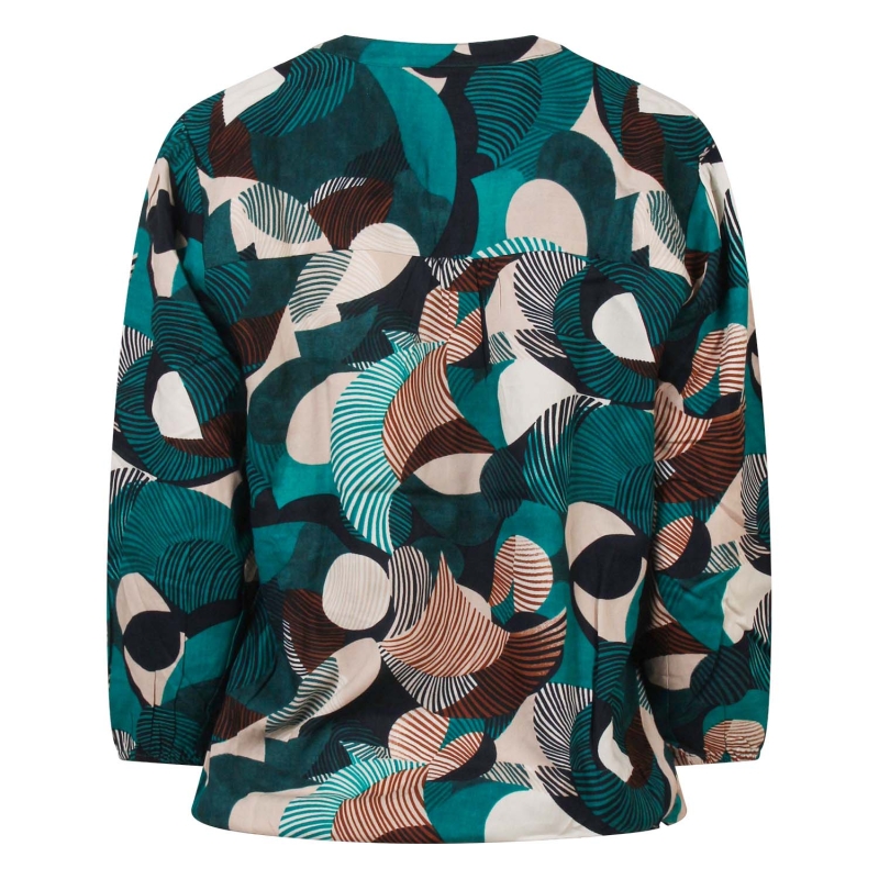 So Soire Elizia W20508 blouses lange mouw Petrol