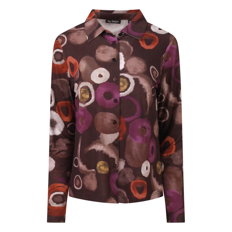 So Soire Toni W20505 blouses lange mouw Bruin donker