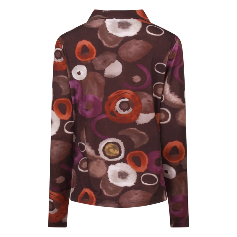 So Soire Toni W20505 blouses lange mouw Bruin donker