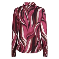 So Soire Zita W20506 blouses lange mouw Wijnrood