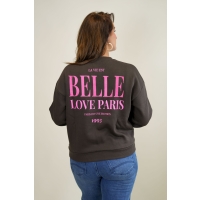 Lizzi Lou Cheryl W20456 sweatshirts Bruin donker