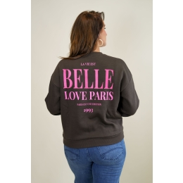 Lizzi Lou Cheryl W20456 dames Sweatshirts Bruin donker