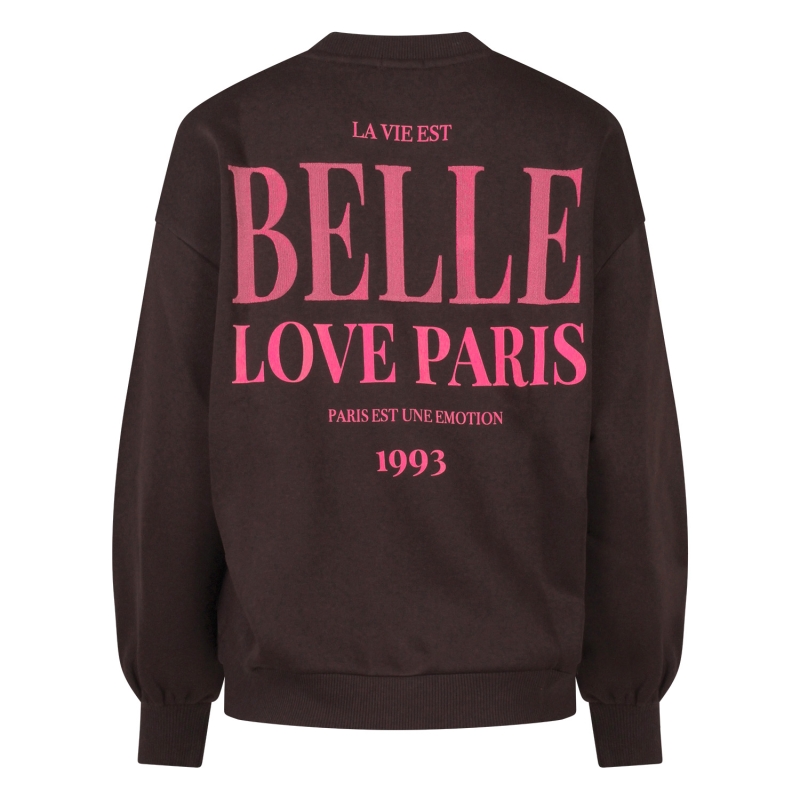 Lizzi Lou Cheryl W20456 sweatshirts Bruin donker