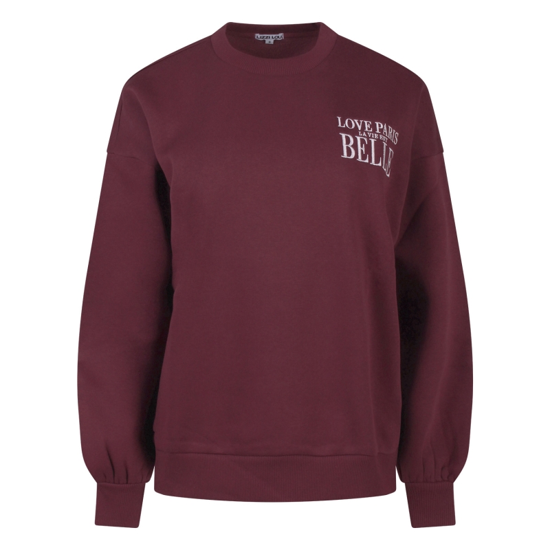 Lizzi Lou Cheryl W20456 sweatshirts Wijnrood