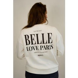 Lizzi Lou Cheryl W20456 dames Sweatshirts Ecru